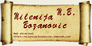 Milenija Božanović vizit kartica